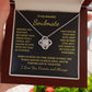 To My Soulmate Time Ceases To Exist Love Knot Necklace