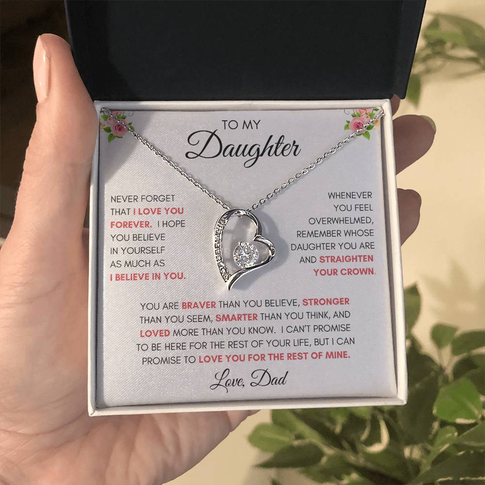 To My Daughter | You Are Braver | Forever Love Necklace | From Dad