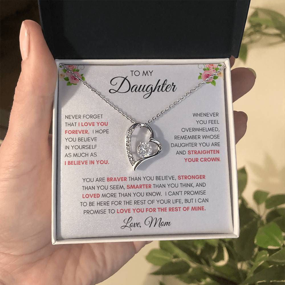 To My Daughter | You Are Braver | Forever Love Necklace | From Mom