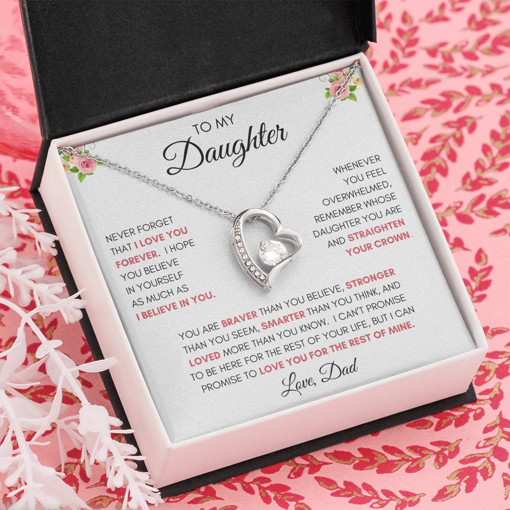 To My Daughter | You Are Braver | Forever Love Necklace | From Dad
