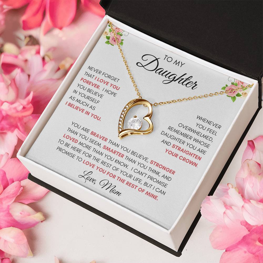 To My Daughter | You Are Braver | Forever Love Necklace | From Mom