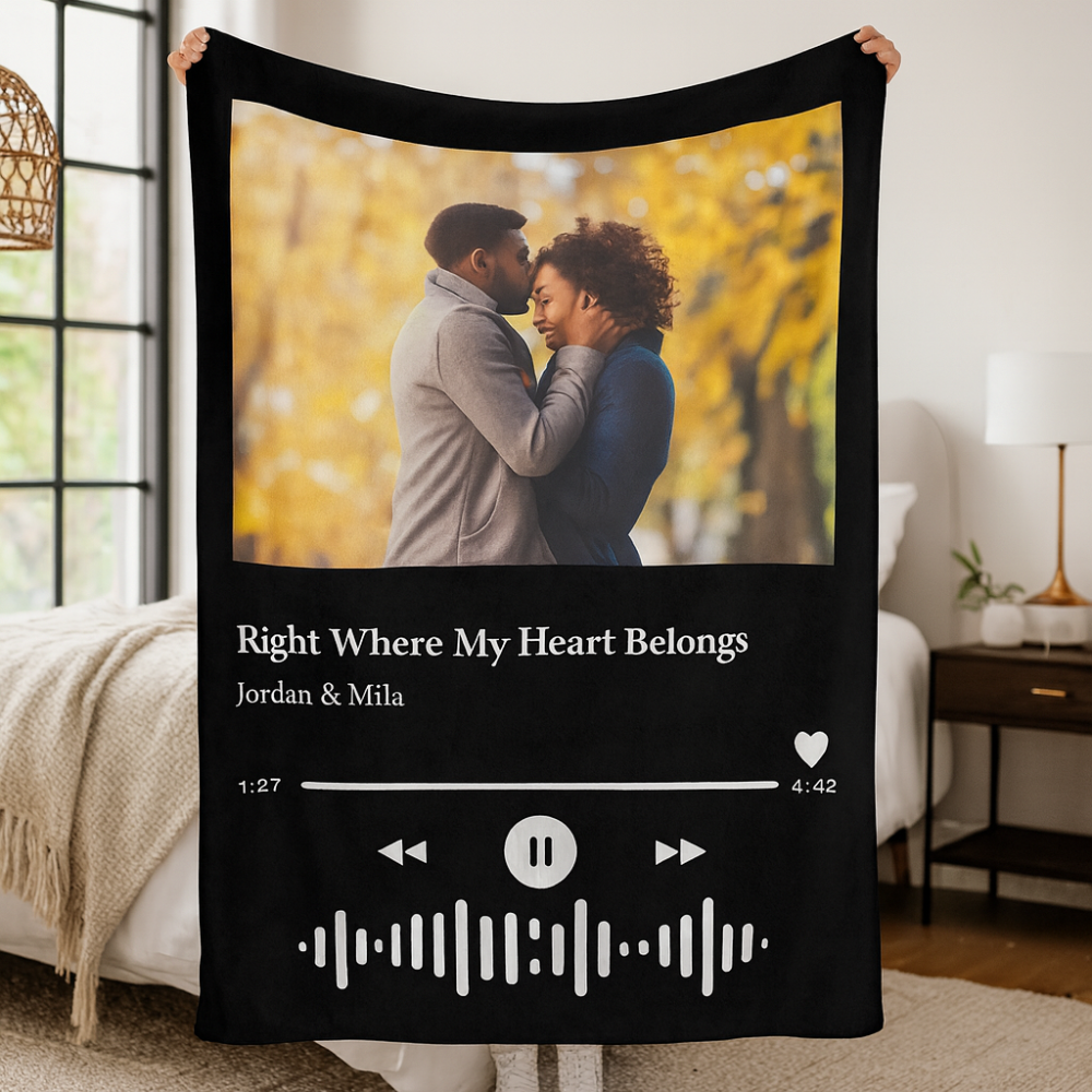 Custom Music Photo Blanket