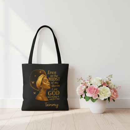 Personalize Name Faith in Motion Tote – Durable Everyday Bag with Custom Style & Comfort