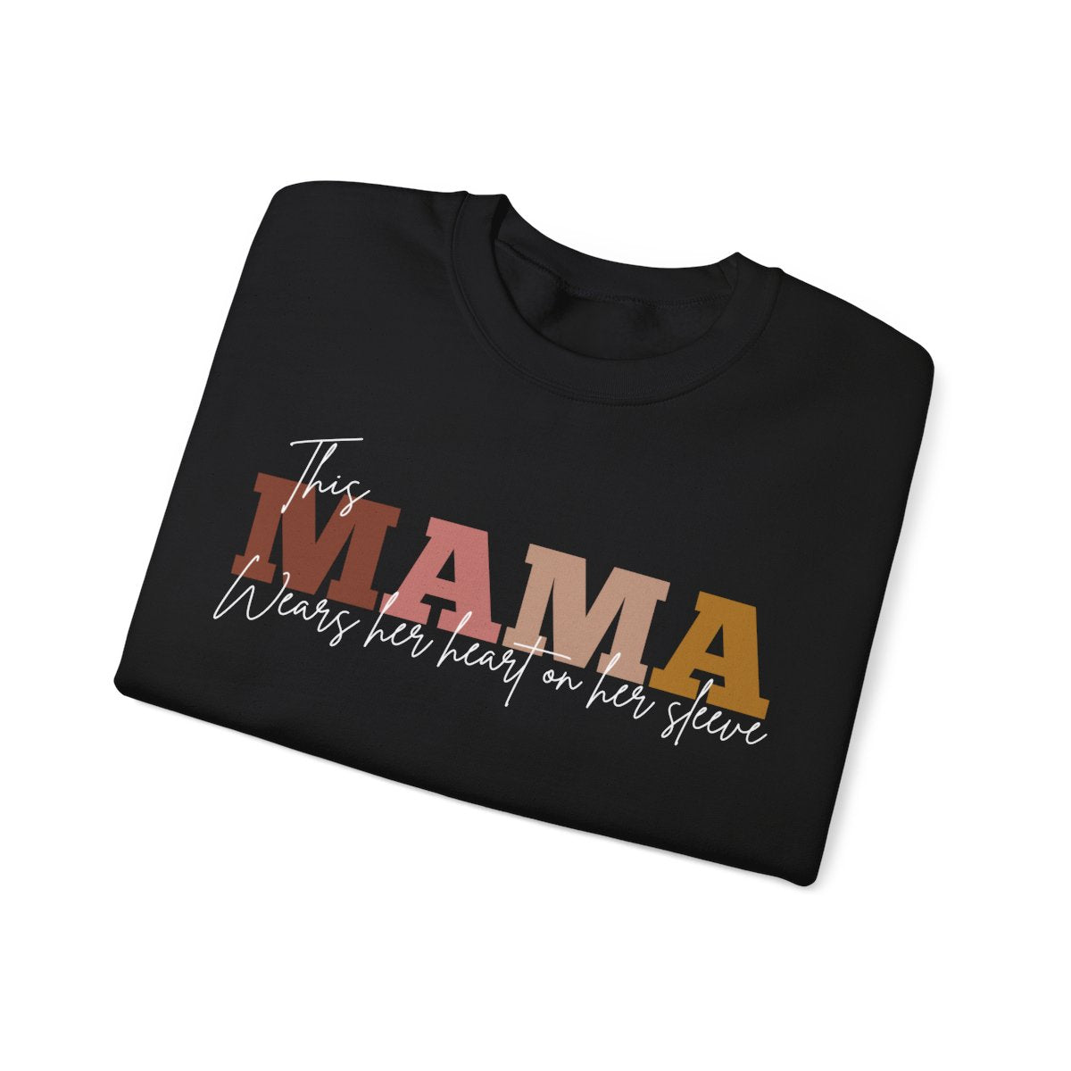 Personalized Mom Sweatshirt With Kids Names | This Mama Wears Her Heart On Her Sleeve
