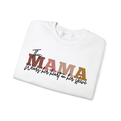 Personalized Mom Sweatshirt With Kids Names | This Mama Wears Her Heart On Her Sleeve